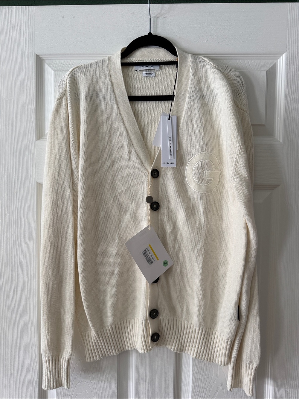 Gazzarrini Cream Button-Front V-Neck Cardigan